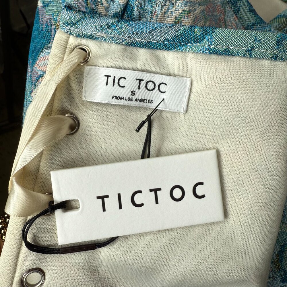 Tic Toc Floral Blue Corset - Picture 3 of 3